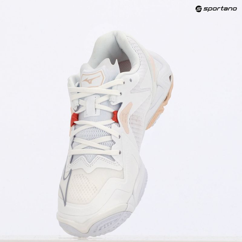 Încălțăminte de volei pentru femei Mizuno Wave Lightning Z8 white/aleutian/cloud pink 9