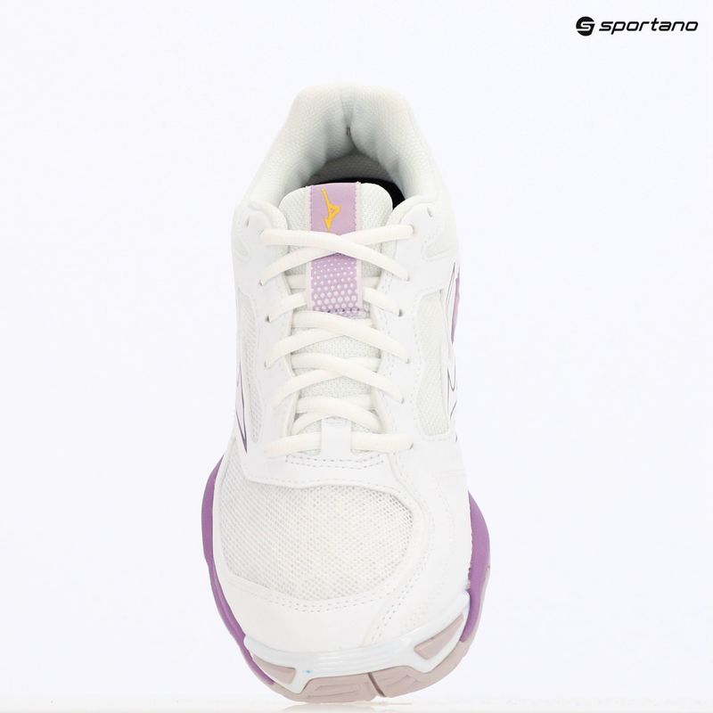 Încălțăminte de handbal pentru femei Mizuno Wave Phantom 3 white/patrician purple/quince 9