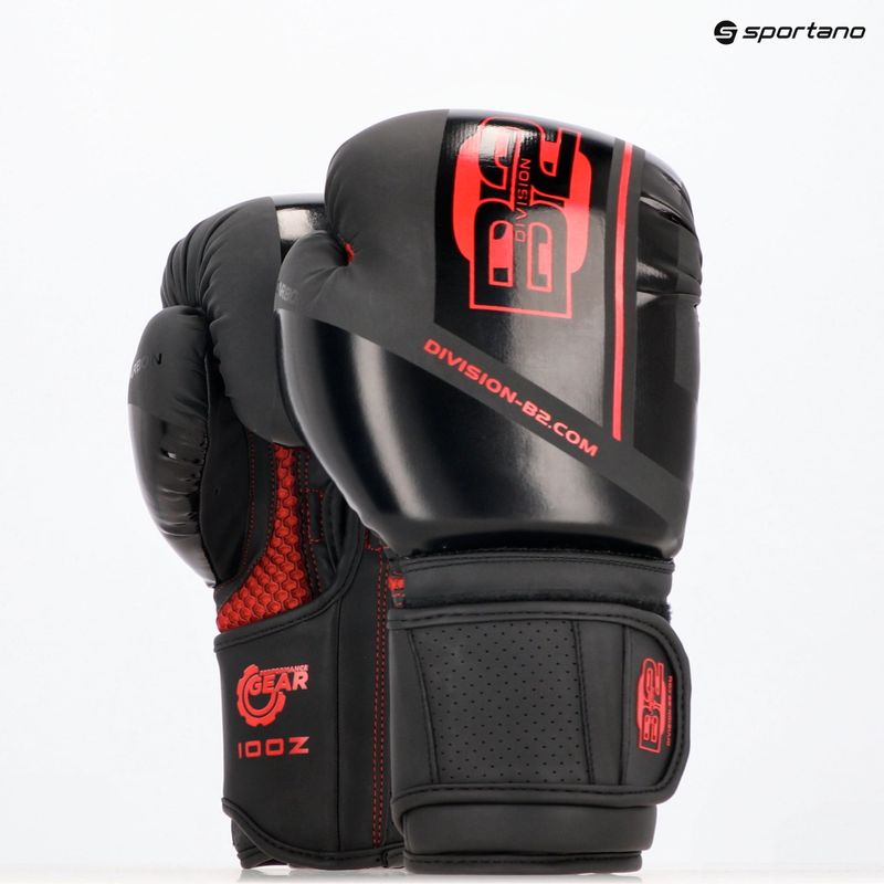 Mănuși de box  DIVISION B-2 Pro Carbon black/red 7