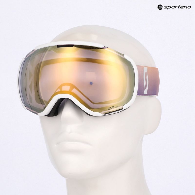 Ochelari de schi SCOTT Faze II LS white/soft pink/light sensitive bronze chrome 7