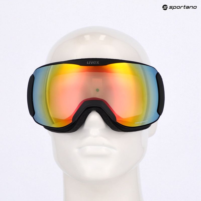 Ochelari de schi  UVEX Downhill 2100 V black matt/mirror rainbow clear 7
