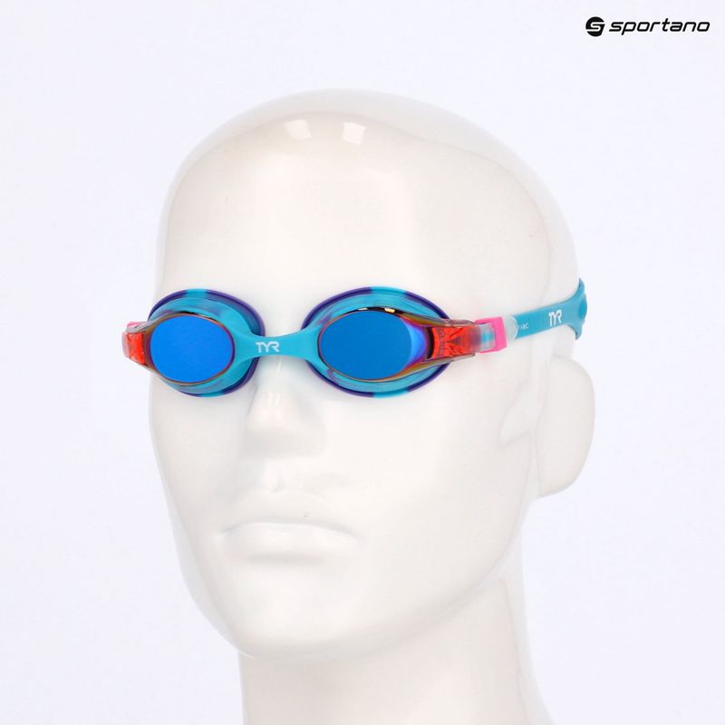 Ochelari de înot pentru copii TYR Swimple Tie Dye Mirrored purple/turqoise/purple 6