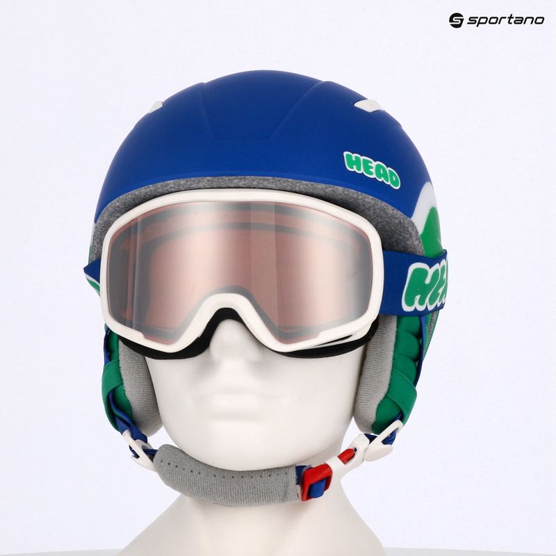 Cască de schi pentru copii  HEAD Mojo Set + Gogle Jr blue/green/silver red 8