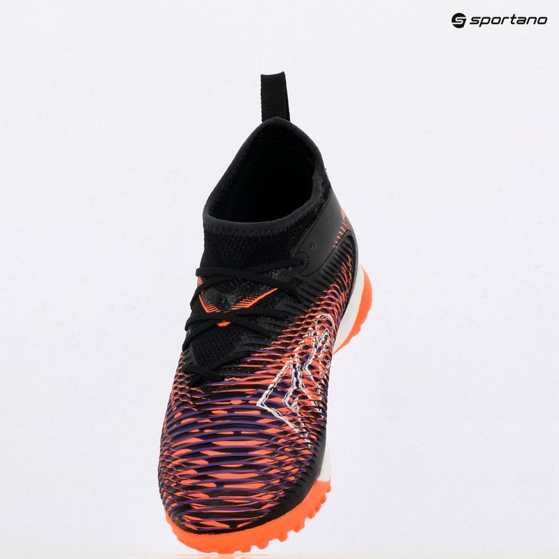 Încălțăminte de fotbal pentru copii PUMA Future 8 Match TT + Mid puma black/ puma white/ glowing red 9