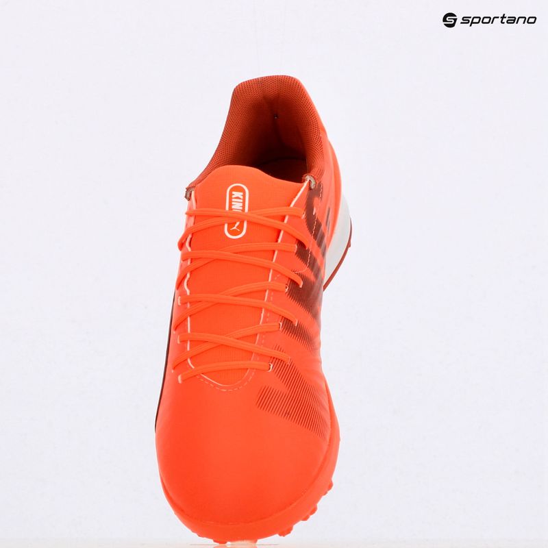Încălțăminte de fotbal pentru bărbați PUMA King Match TT glowing red/ puma white/ red fire 9
