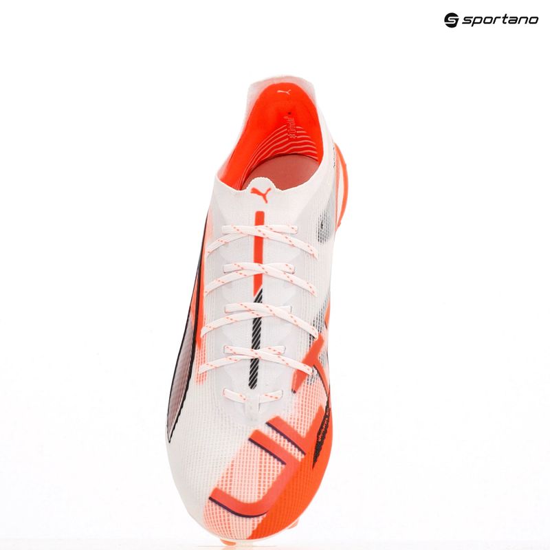 Încălțăminte de fotbal pentru bărbați  PUMA Ultra 5 Ultimate FG puma white/puma black/glowing red 12