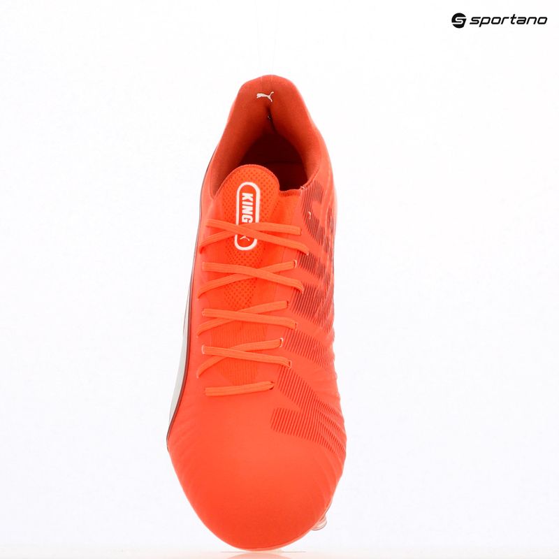 Încălțăminte de fotbal pentru bărbați PUMA King Ultimate FG/AG glowing red/puma white/red fire 9