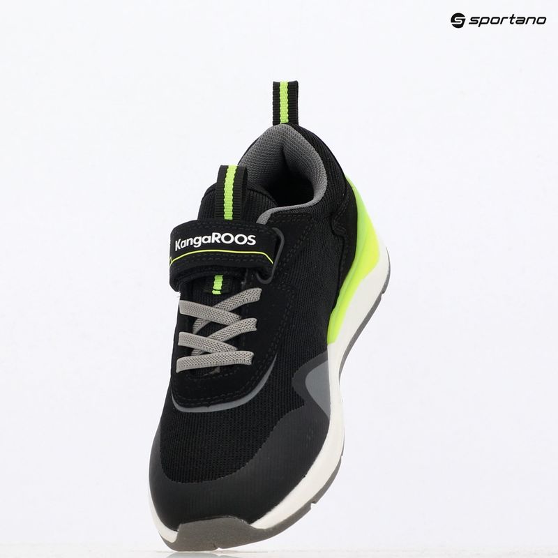 Pantofi pentru copii KangaROOS KD-Gym EV jet black/neon yellow 11