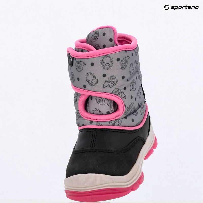 Ghete de zăpadă pentru copii Geox Flanfil ABX black / fuchsia 15