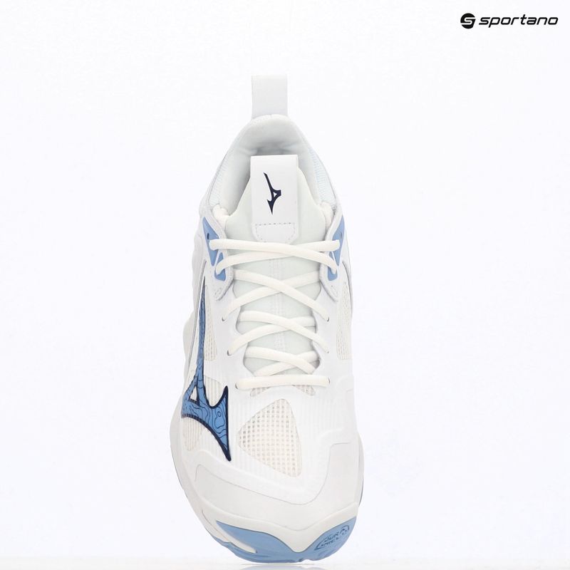 Încălțăminte de volei Mizuno Wave Momentum 3 white/bellwether blue/bel air blue 11