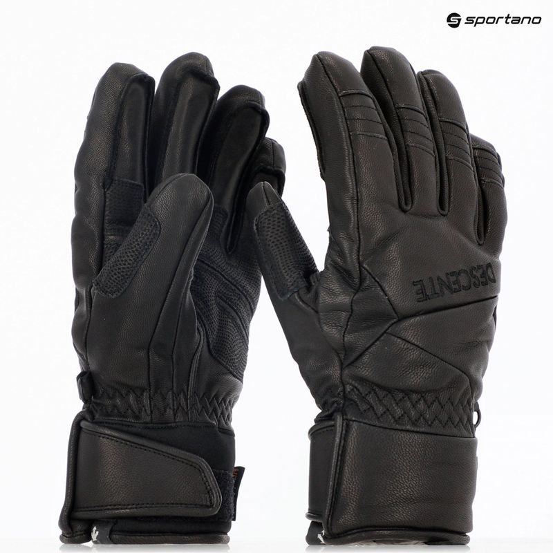 Mănuși de schi pentru bărbați Descente 5 Finger Leather black 7