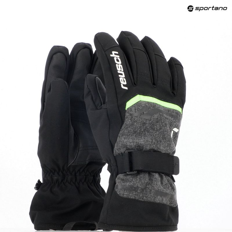 Mănuși de schi Reusch Outset R-Tex XT black/black melange/neon green 11
