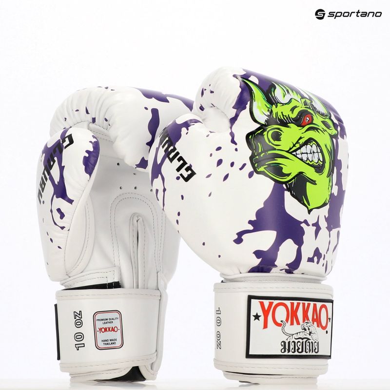 Mănuși de box pentru bărbați YOKKAO Angry Bull white 12