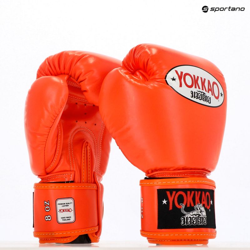 Mănuși de box pentru bărbați YOKKAO Matrix orange ibis 8