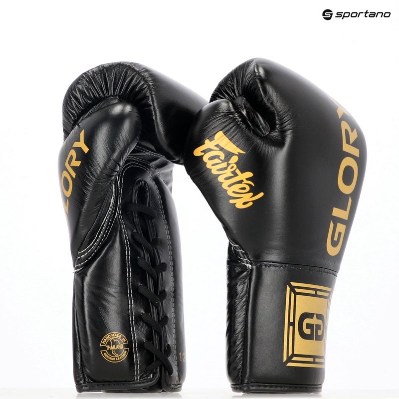 Mănuși de box Fairtex Glory Competition Lace Up black 8