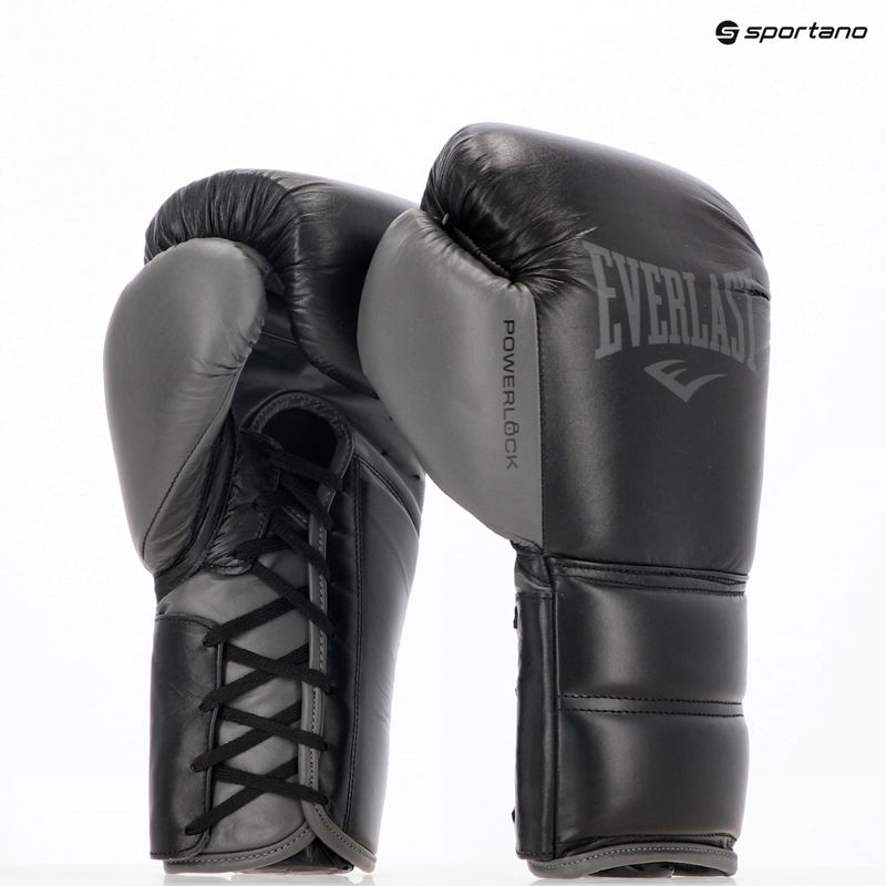 Mănuși de box Everlast Powerlock 2 Laced Pro Training black 15