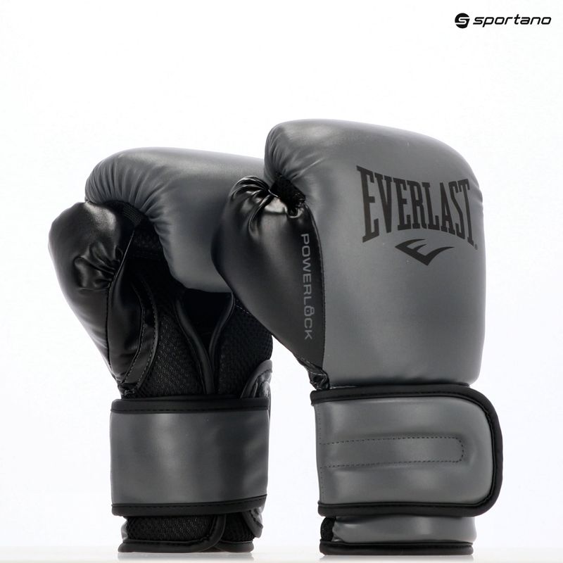 Mănuși de box  Everlast Powerlock 2 charocal 8