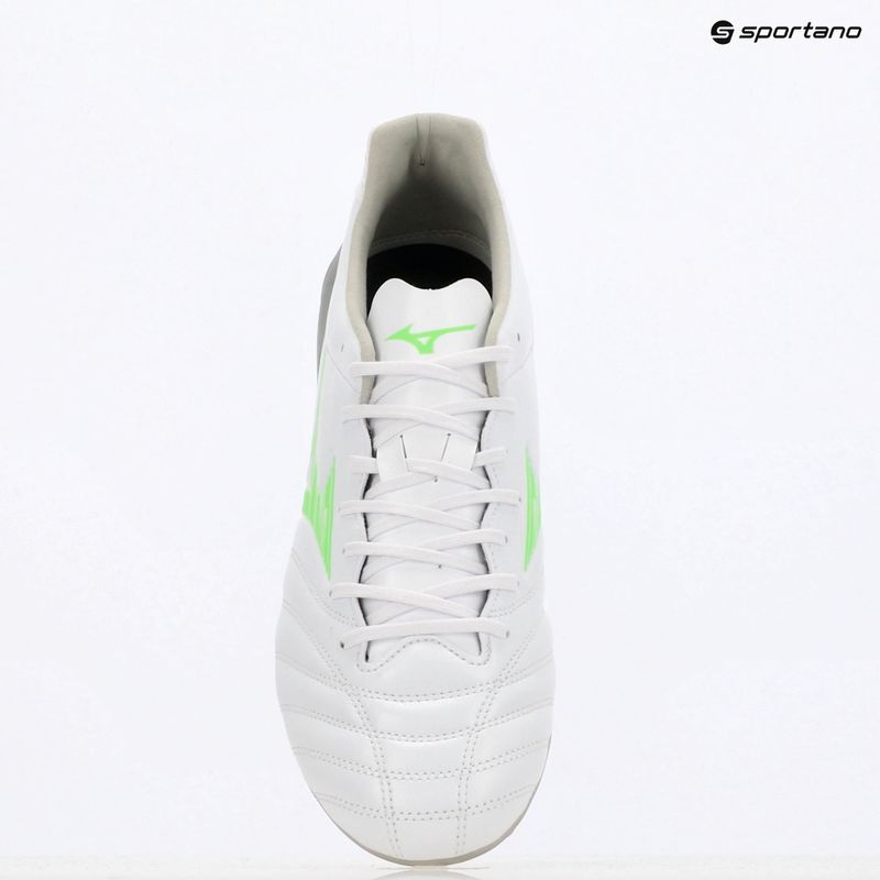 Încălțăminte de fotbal pentru bărbați Mizuno Monarcida Neo III Pro Md white/neon green 9