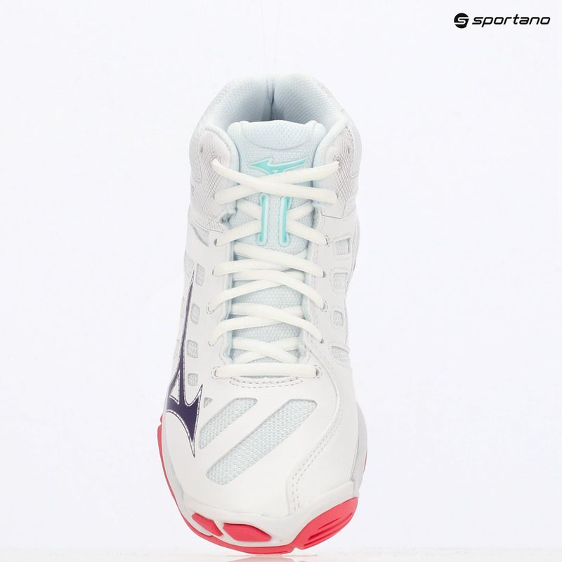 Încălțăminte de volei pentru femei Mizuno Wave Voltage 2 Mid white/violet indigo/camellia rose 9