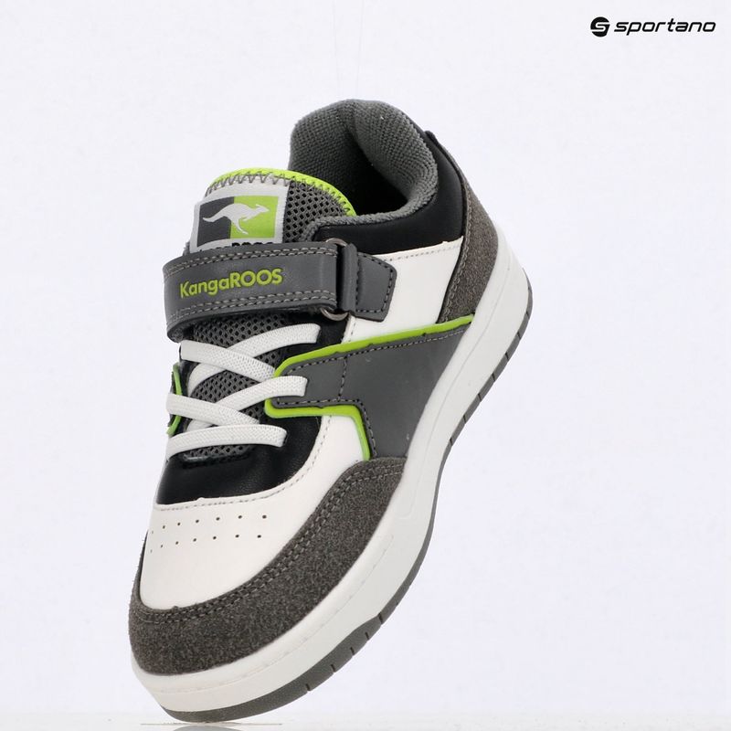 Pantofi pentru copii KangaROOS K-CP Bounder EV gri oțel/verde neon 9