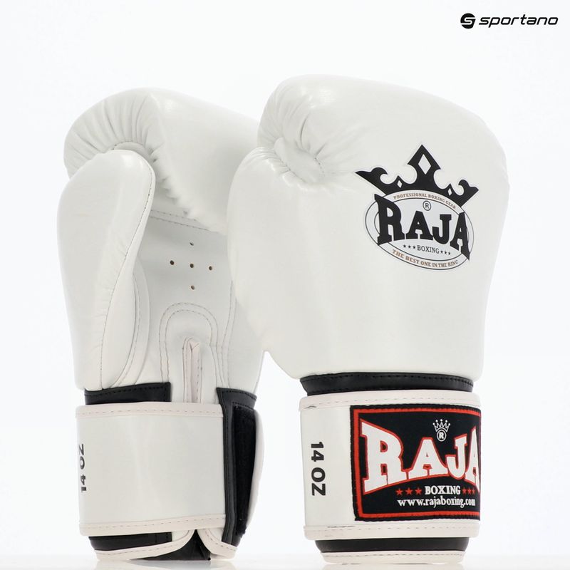 Mănuși de box RAJA BOXING Single Semi Leather white 8