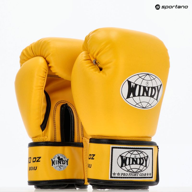Mănuși de box WINDY Classic Synthetic Leather yellow 8