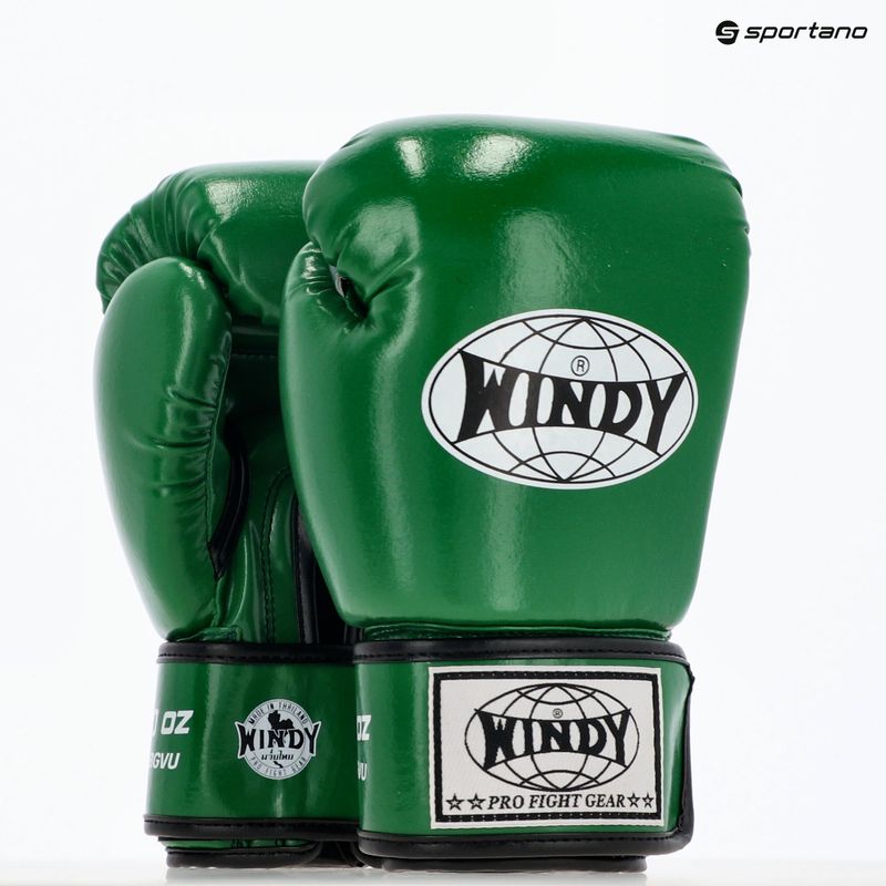 Mănuși de box WINDY Classic Synthetic Leather green 8