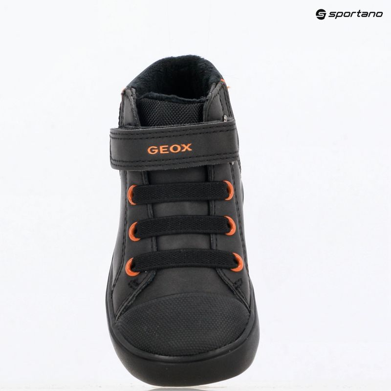 Pantofi pentru copii Geox Gisli negru/portocaliu închis 9