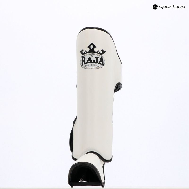 Apărători pentru tibie RAJA BOXING Lightweight Shin Guards Genuine Leather white 8