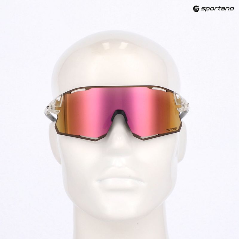 Ochelari de soare Tifosi Rail Race Clarion crystal clear/clarion rose/clear 8