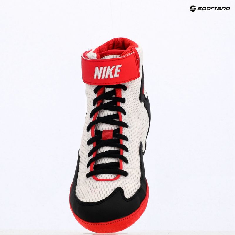 Încălțăminte de wrestling Nike Inflict 3 white/red/black 9