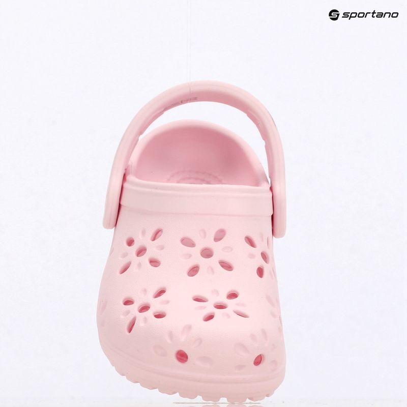 Papuci pentru copii  Crocs Classic Floral Cutout Clog Kids Toddler pink milk 10