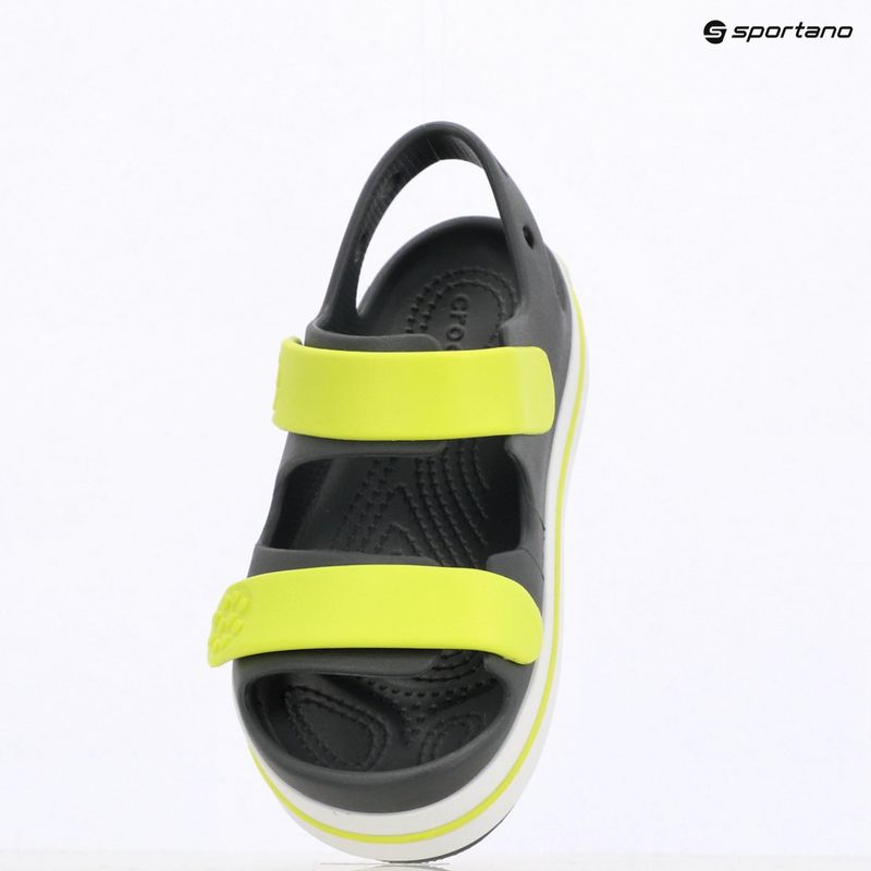 Sandale pentru copii Crocs Crocband Cruiser Kids slate grey/acidity 16