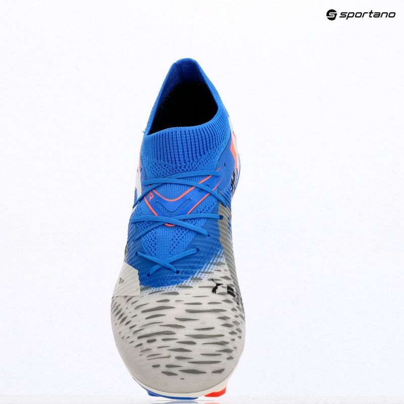 Încălțăminte de fotbal pentru bărbați PUMA Future 8 Match Forever FG/AG white/ultra blue/feather gray/puma black/glowing red 9