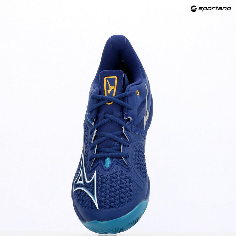 Încălțăminte de tenis pentru bărbați Mizuno Wave Exceed Tour 6 CC bellwether blue/ white/ fjord blue 12