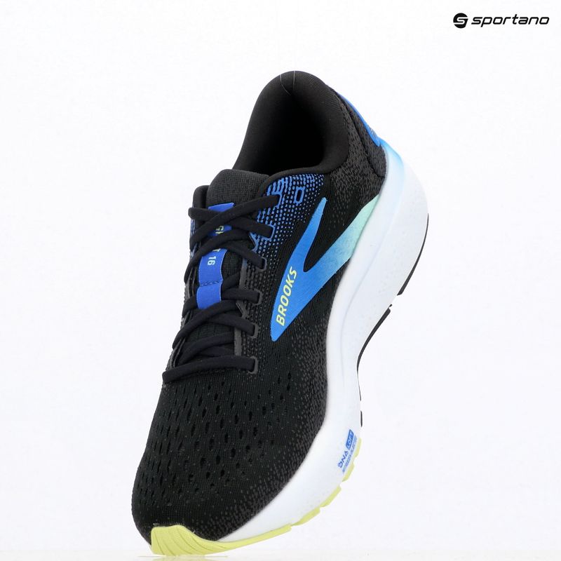 Încălțăminte  de alergare pentru bărbați Brooks Ghost 16 black/cobalt/neo yellow 10