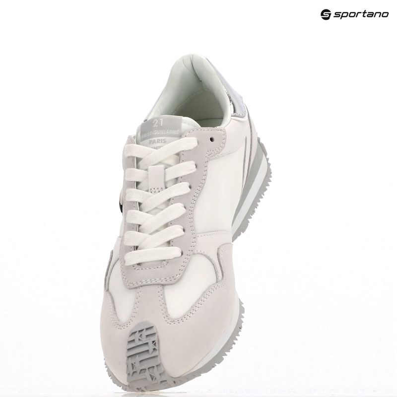 Încălțăminte pentru femei  KARL LAGERFELD Velocette Embro Nft white leather/textile w/silver 9