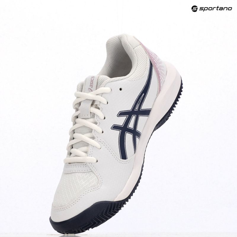 Încălțăminte de tenis pentru femei ASICS Gel-Dedicate 8 Clay W white/indigo fog 16