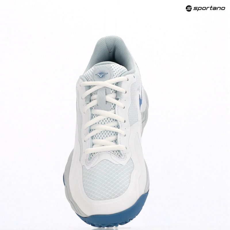 Încălțăminte de tenis pentru femei Mizuno Wave Enforce Court CC white/ parisian blue/ plein air 9