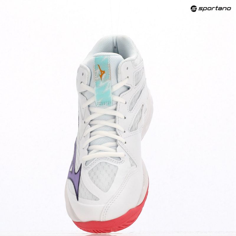 Încălțăminte de volei pentru femei Mizuno Thunder Blade Z Mid white/violet indigo/camelliaros 11