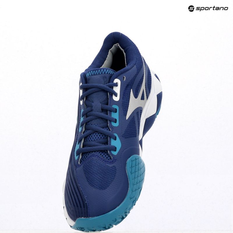 Încălțăminte de tenis pentru bărbați Mizuno Wave Enforce Tour 2 CC bellwether blue/ white/ fjord blue 9