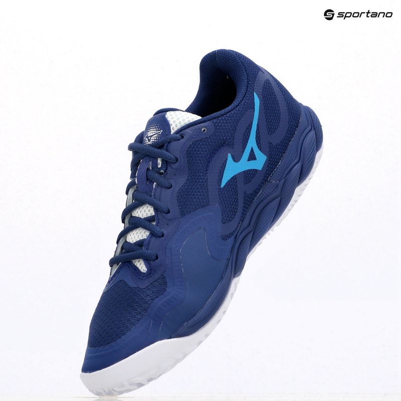 Încălțăminte de tenis pentru bărbați  Mizuno Wave Enforce Court CC bellwether blue/ white/ fjord blue 9