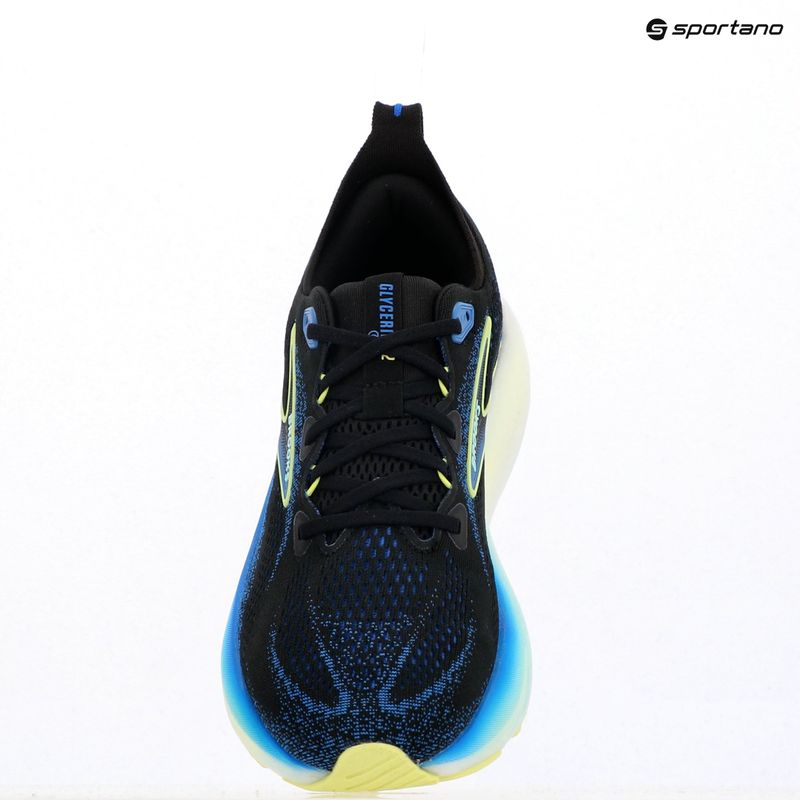 Încălțăminte  de alergare pentru bărbați Brooks Glycerin 22 wide fit black/cobalt/neo yellow 15
