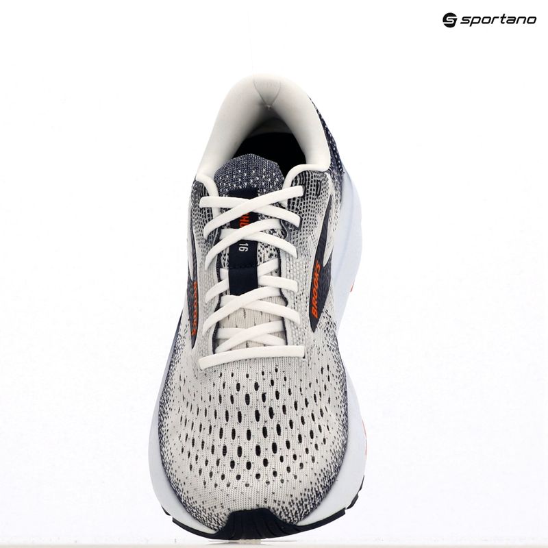 Încălțăminte de alergare pentru bărbați Brooks Ghost 16 white/peacoat/orange 10