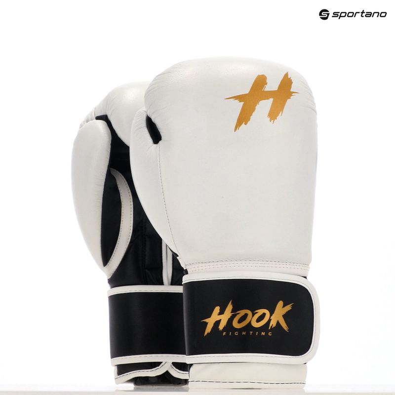 Mănuși de box  HOOK FIGHTING Ready to Fight piele alb 8