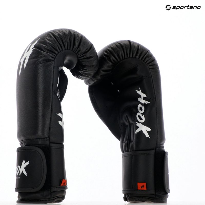 Mănuși de box  HOOK FIGHTING Ready to Fight piele negru 8