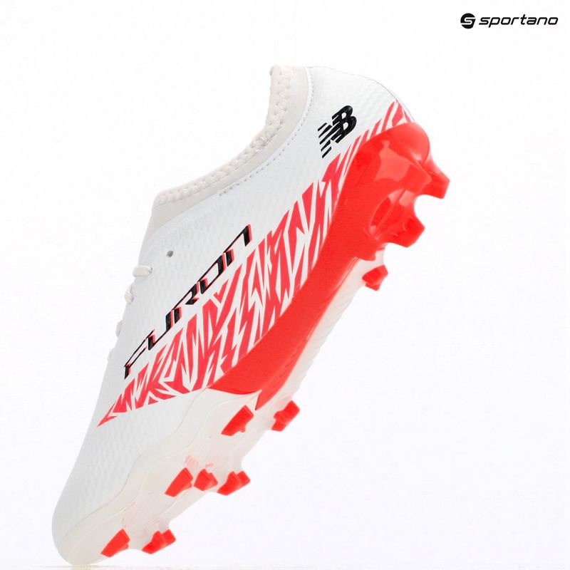 Încălțăminte de fotbal pentru copii New Balance Furon Team V8 Jr FG white 15