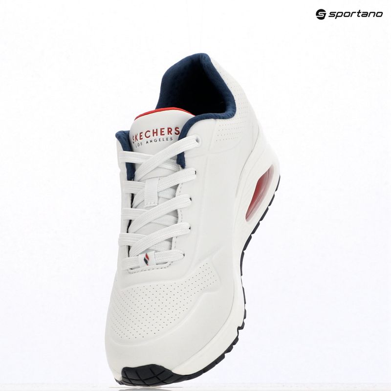 Încălțăminte pentru femei  SKECHERS Uno Stand On Air white durabuck/navy/red trim/mesh 15