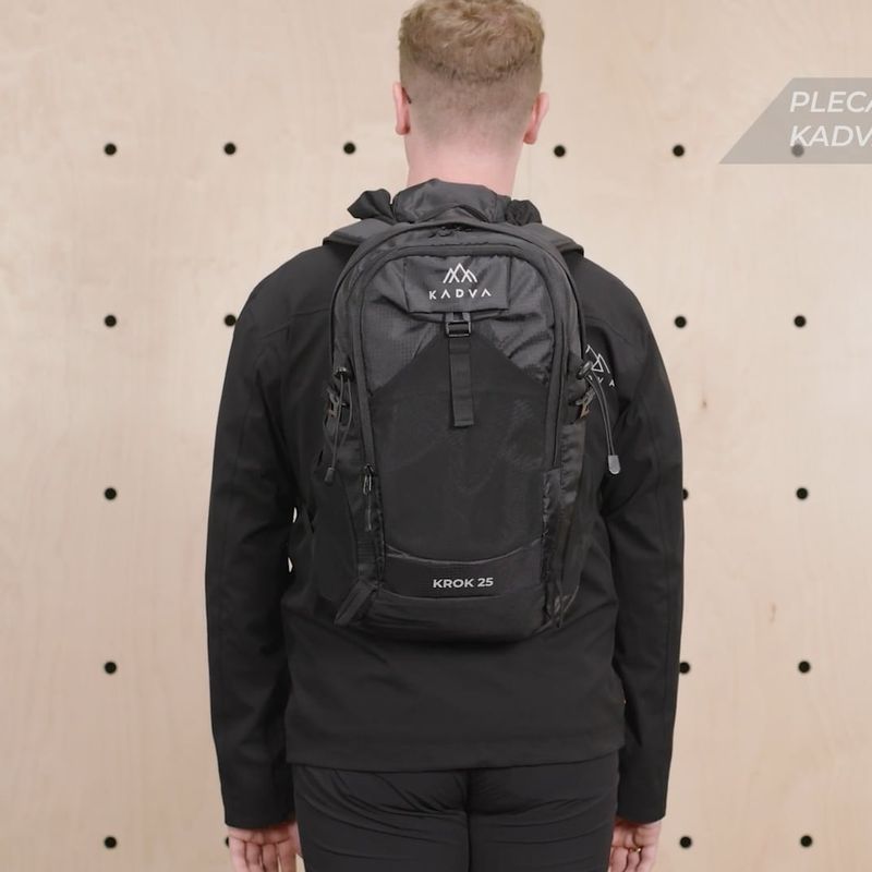 Rucsac turistic KADVA buzunar pentru laptop Krok 25 l negru 13