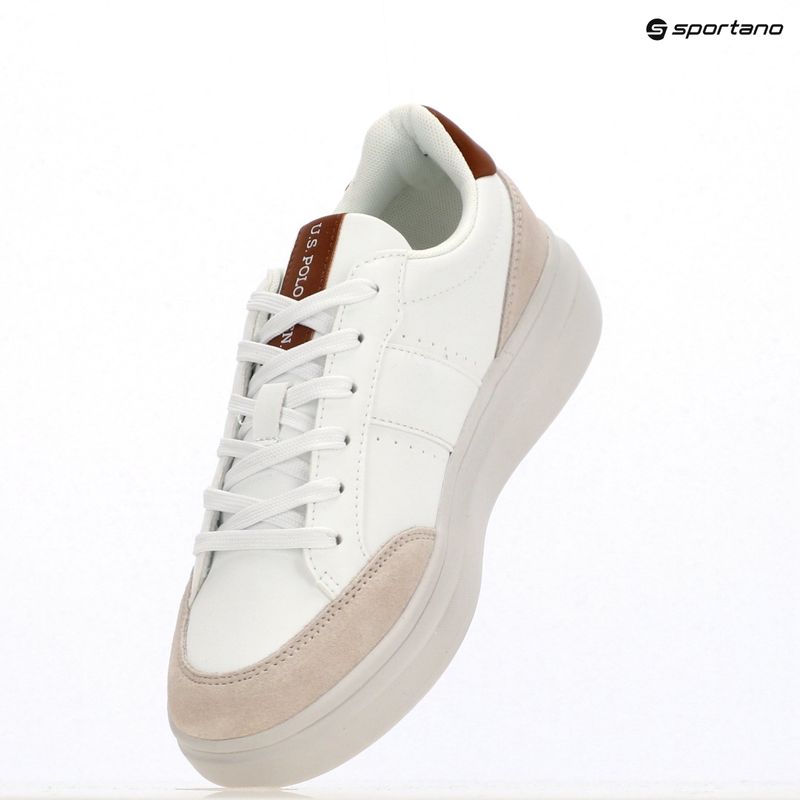 Încălțăminte pentru bărbați U.S. Polo Assn. CODY003B white/light brown 9